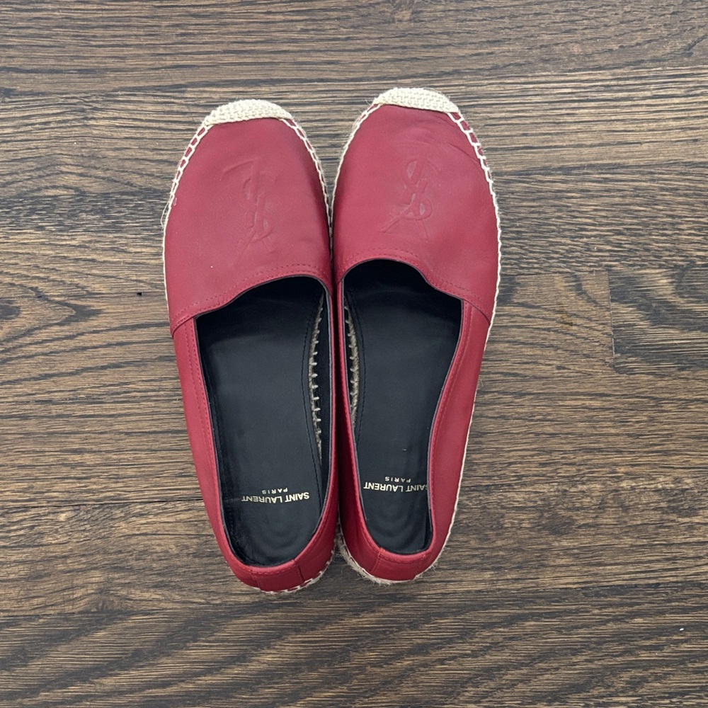 Saint Laurent Burgundy Espadrilles - Picture 3 of 3